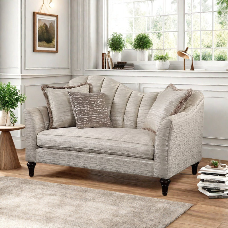 American Light Luxury Fabric Gray Sofa