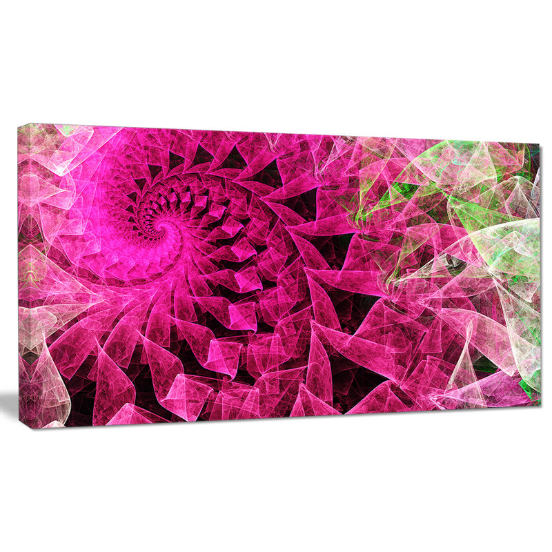 « rose spirale kaléidoscope », impression sur toile, H 16 po x l 32 po x P 1 po