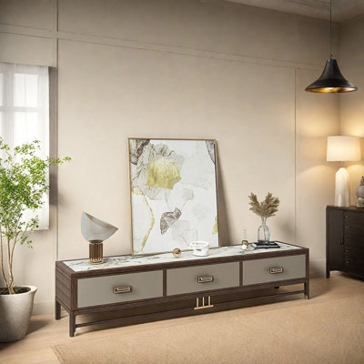 Chinese style light luxury solid wood TV stand