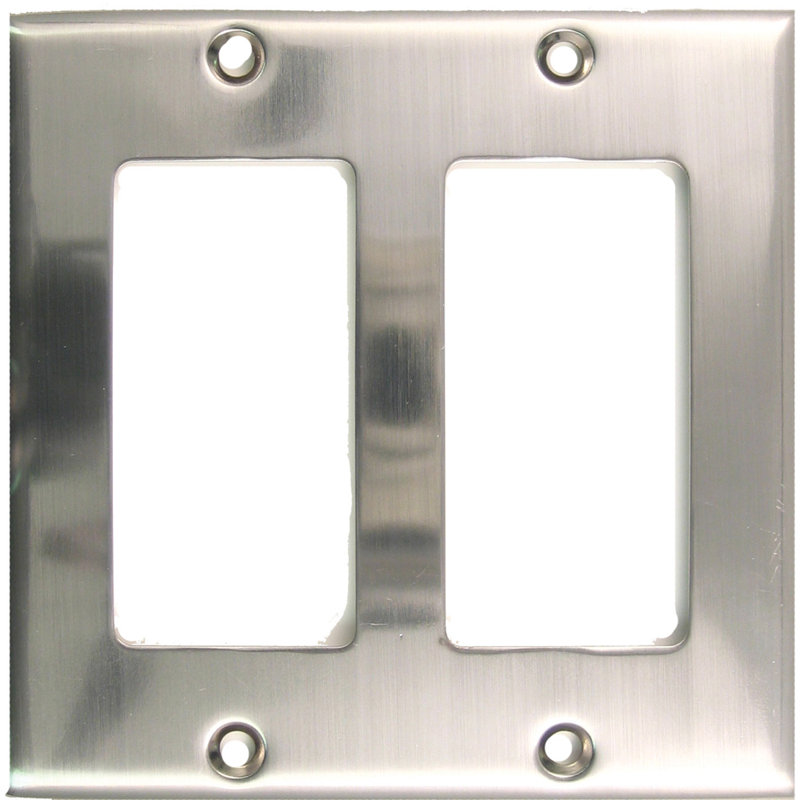 No Subject 2 - Gang Rocker Standard Wall Plate, Satin Nickel