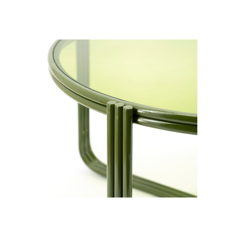 Coffee Table Glass Coffee Table, Green