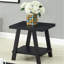 Table d'appoint contemporaine noire avec tablette - Placage en bois dur pour une touche d'élégance - Plateau et rangement