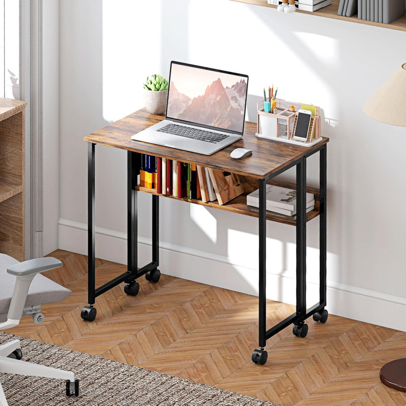 Metal Base Writing Desk, 80W x 50D x 75H cm