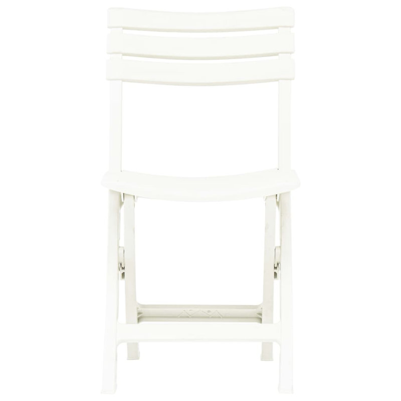 Kat Plastic / Resin Patio Folding Chair Folding Chair Set, White