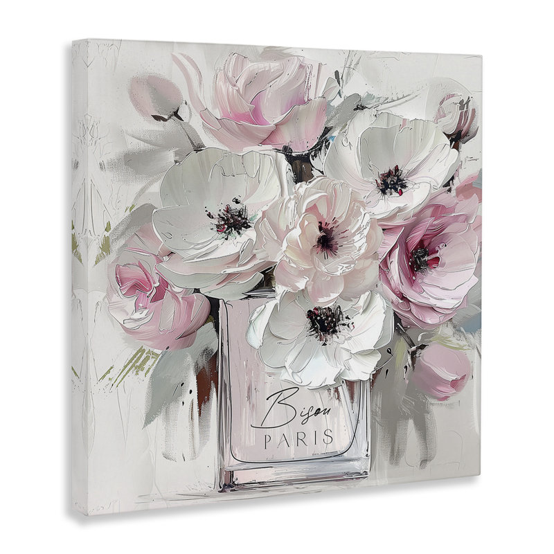 «Blush Pink Bisou Bouquet», art par Annabelle Hall, 36" H x 36" W