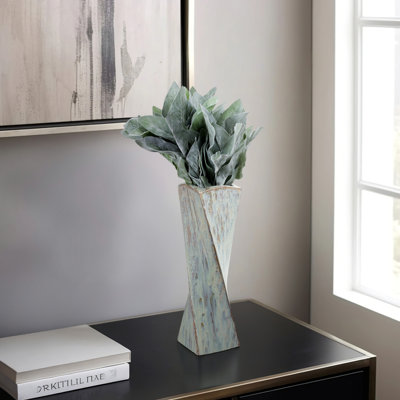 Vase décoratif en grès cérame au design sculpté élégant - Pièce décorative élégante et polyvalente pour un décor moderne et contemporain