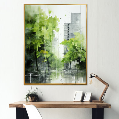 Lime Lofts Skyscraper City Horizon - Skyscrapers Framed Wall Decor