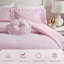 Ensemble de literie romantique en microfibre rose, style féminin pour chambre à coucher confortable