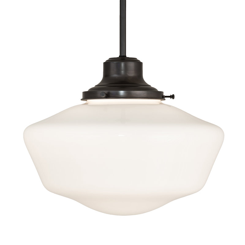 Luminaire suspendu style école Revival