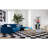 Rectangle Checkered Handmade Flatweave Wool Area Rug in Black/White-86475968