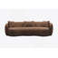 Canapé incurvé de style moderne Mid-Century 93,6 pouces, canapé en tissu Boucle pour chambre, bureau, appartement, brun