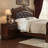 Ryla Nightstand, 2 Drawers, Cherry Brown Solid Wood, Bronze Drop Handles-100917539