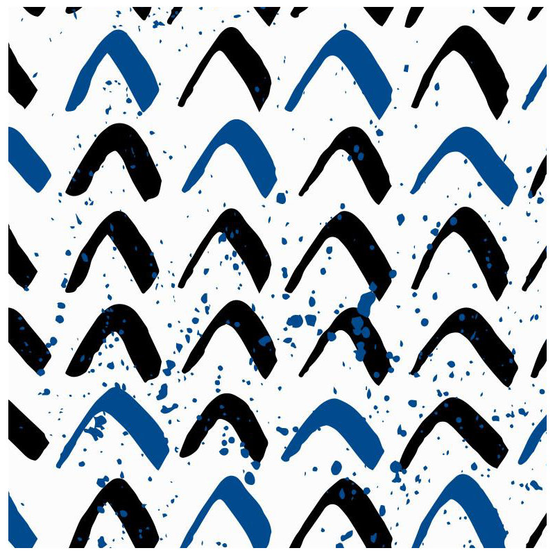 Roof Tops Chevron Vinyl Wallpaper Roll by Jamie Graney, Blue