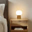 Lampe de table à DEL 12 po Neptune avec base en pierre de travertin naturel