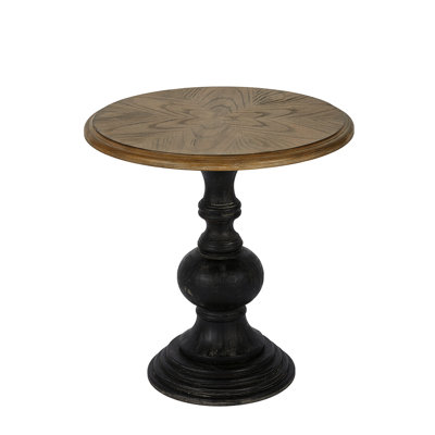 Reclaimed Walnut Wood Accent Table, Ash Veneer Covered Top, Handmade Black Base, Assembly Needed, 21.99" X 23" H With Veneer, Required,