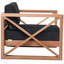 Chaise de patio en teck avec coussins Anguilla-86506434