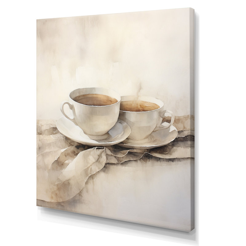 Bridesdale Food Coffee Tea V, H 32 po x l 16 po x P 1 po, Toile tendue