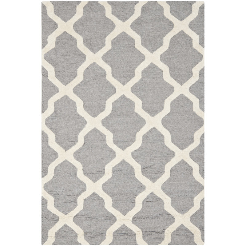 Darbonne Geometric Wool Hand Woven Area Rug, Rectangle 91 x 152cm