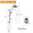 High Pressure Shower Heads With Handheld Spray Combo With Rough In-valve & Adjustable Slide Bar-120348310