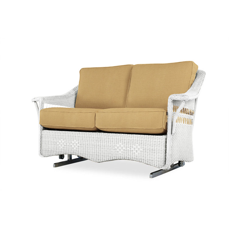 Nantucket Outdoor 2 - Seat Loveseat, White, Sailcloth Salt