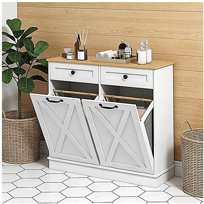 Armoire de rangement pour salle de bain, armoire à linge inclinable