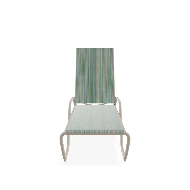 Outdoor Rust-Resistant Metal Chaise Lounge, Textured Desert, Cali