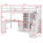 Loft Bed With L-Shaped Desk And Drawers, Cabinet And Storage Staircase-977518136