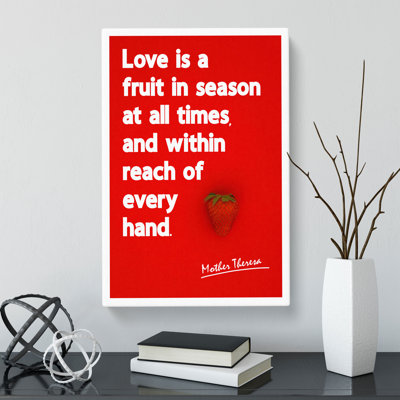 Love Is A Fruit - Wrapped Canvas