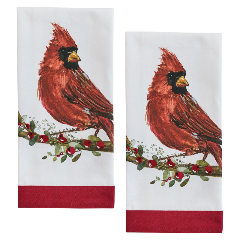  Ensemble de 2 serviettes Cardinal,  Cardinal avec baies