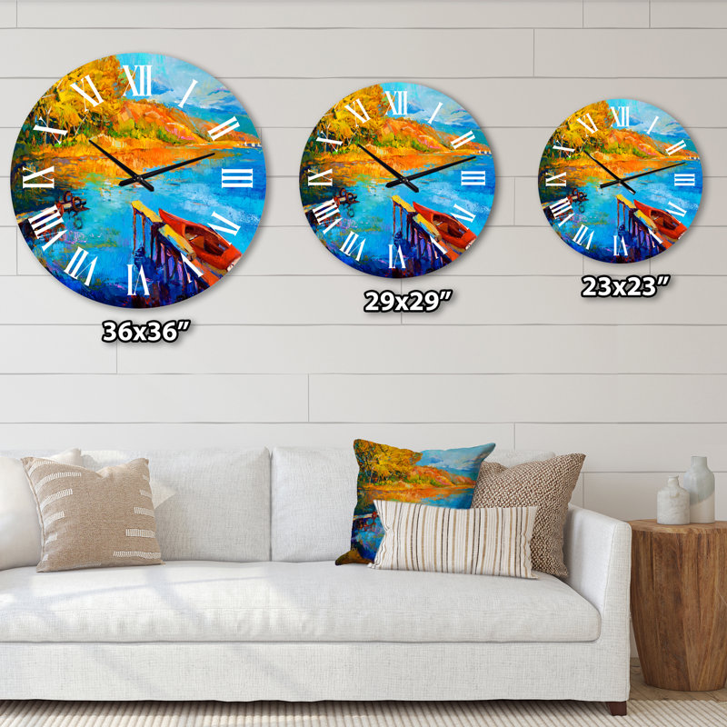 Horloge murale Sunset Lake, Grand