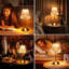Lampe de table à contrôle tactile en cristal à 3 réglages d'intensité