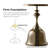 Cheryll Metal Side Table With White Marble-Pattern Top And Bell Base