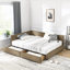 Structure de lit capitonnée avec rangement, canapé-lit avec dossier et accoudoirs confortables, lit pour chambre à coucher, salon, velours-882742256