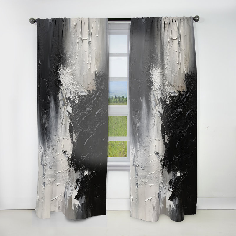 Kamena - Rideau en velours abstrait - 1 panneau, L 52 po x L 63 po