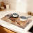 Decorative Tray With Handles, Herringbone Pattern Kitchen Decorative Tray, Wooden Stovetop Decorative Tray For Gas Stove And Electric Stove Top, Easy Grip Handle For Chopping, Serving, And Meal Prep