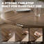 HOMCOM 120 cm Round Dining Table for 4-6 People Pedestal Base Light Walnut