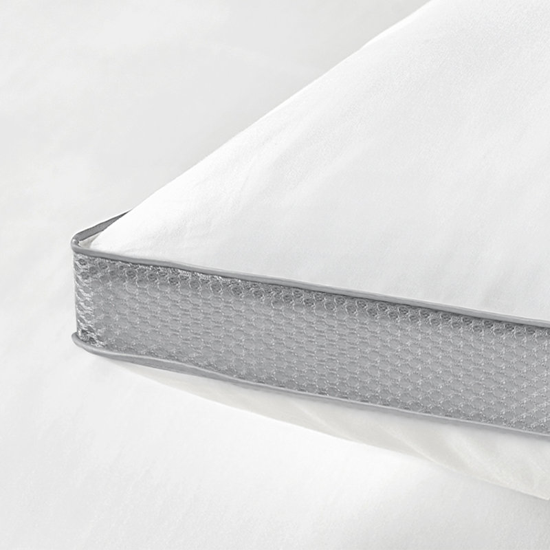 Gousset (paquet de 2) oreillers en microfibre de qualité supérieure - traverses latérales - gousset gris, très grands coussins