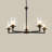 Rosibel 5 - Light Glass and Iron Dimmable Sputnik Chandelier