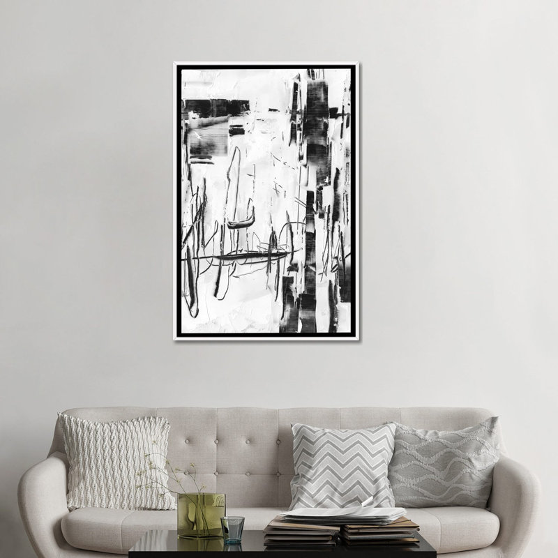 «Polar Storm II» par Ethan Harper - reproduction d'art, H 48 po x l 32 po x P 1,5 po, Toile blanche encadrée, Pas de tapis