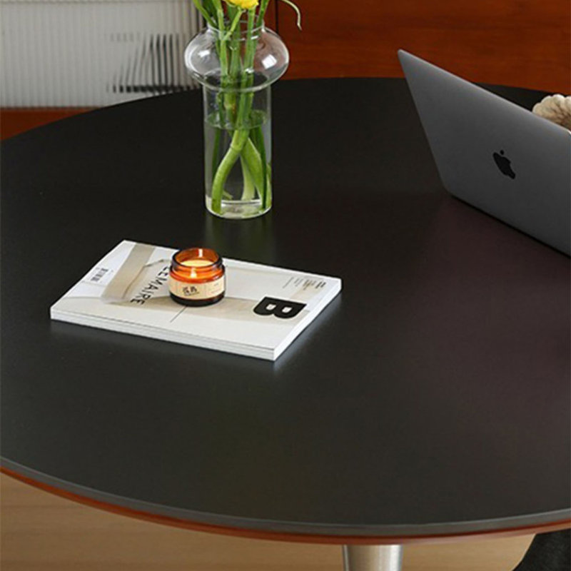 Retro Round Table with Rock-Solid Steel Legs, 29.5"H x 39.4"L x 39.4"W