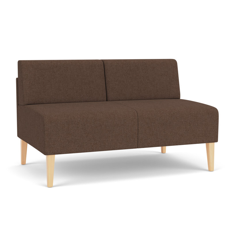 Causeuse sans accoudoirs Luxe Lounge, Bois naturel, Café Archetype