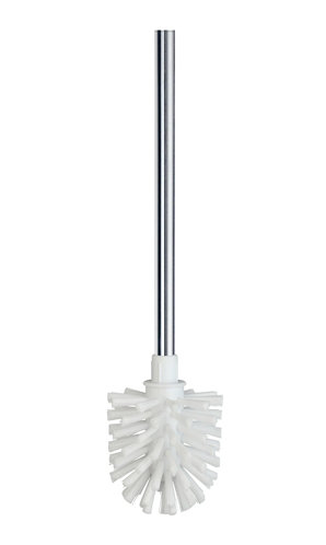 Toilet brush wand with replaceable brush.  stainless-steel handle , Polished Stainless Steel