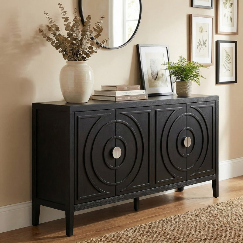 Console de 60 po pour le couloir, Noir