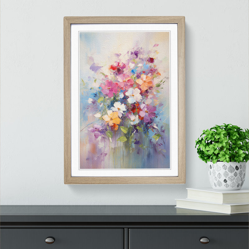 Single Picture Frame Print on Wood, 34cm H x 25cm W, Oak Framed