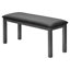 Banc rectangulaire de 42 po en gris pour salle à manger - style transitionnel, rembourré, pieds en bois massif, rembourrage en mousse épaisse rembourré, structure transitionnelle, un choix de sièges relaxants