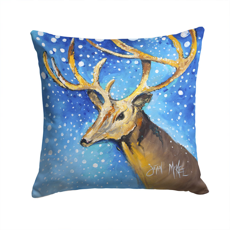 Coussin décoratif intérieur/extérieur renne, H 14 po x l 14 po x P 4 po