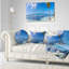Landscape Paradise Beach Panorama - Sea & Shore Printed Throw Pillow