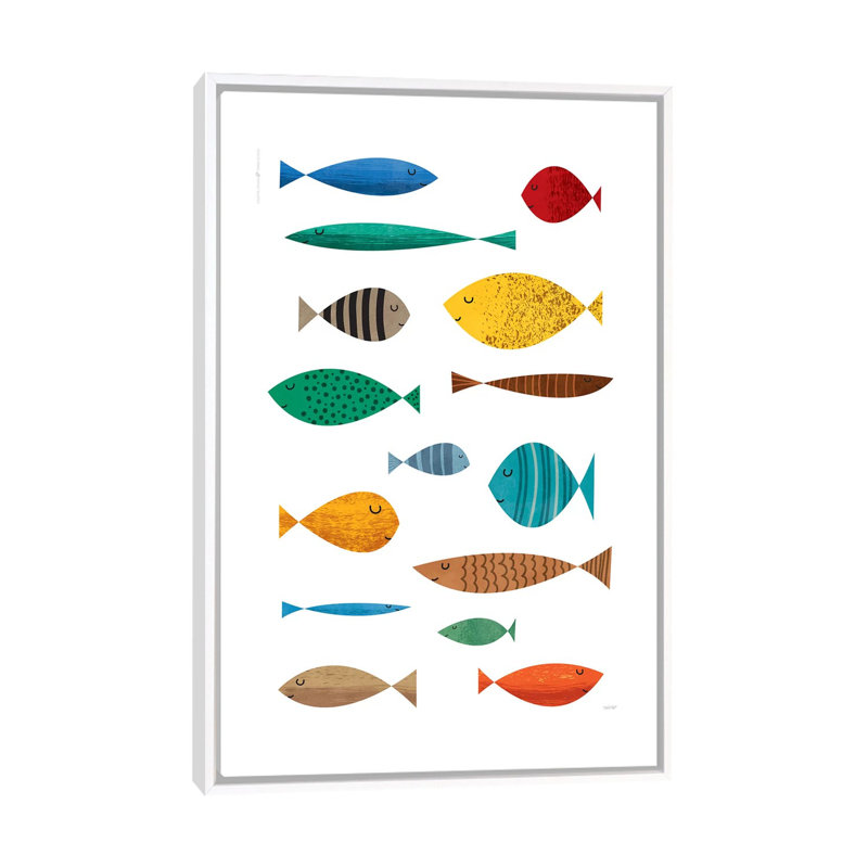 " Fish ", No Mat, 60" H x 40" W x 1.5" D, White Framed Canvas