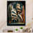 Impression noire sur toile encadrée sélectionné