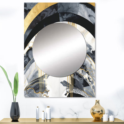Marble Painting Textured V - Abstract Marble Mirror Wall Decor MTMIR59798